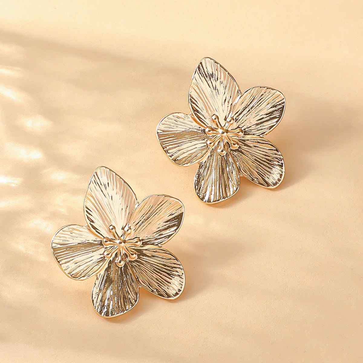 2PC Women's Fashion Trendy Stainless Steel Flower