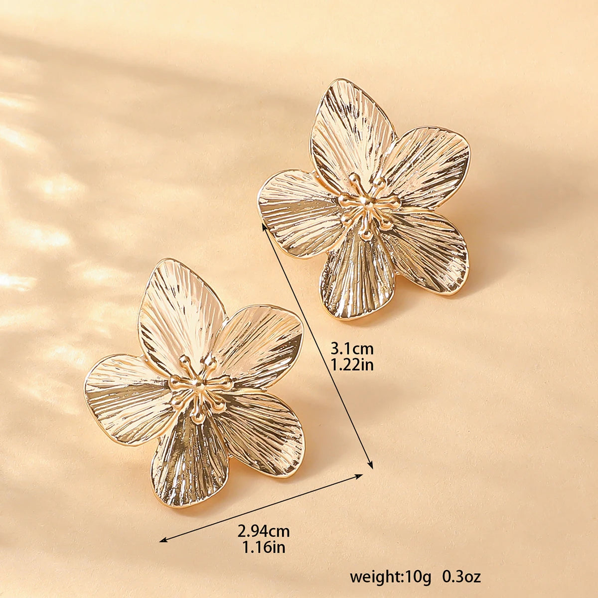 2PC Women's Fashion Trendy Stainless Steel Flower