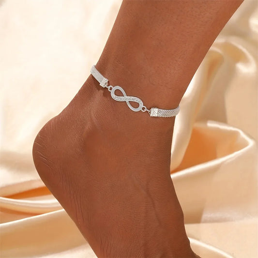 Charm Shiny Infinity 8-character Anklet for Women