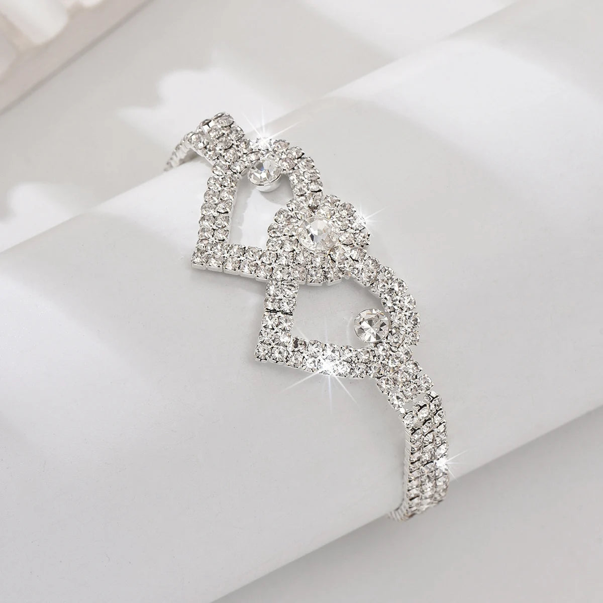 1 Women's Trendy Claw Chain Series Double Peach Heart