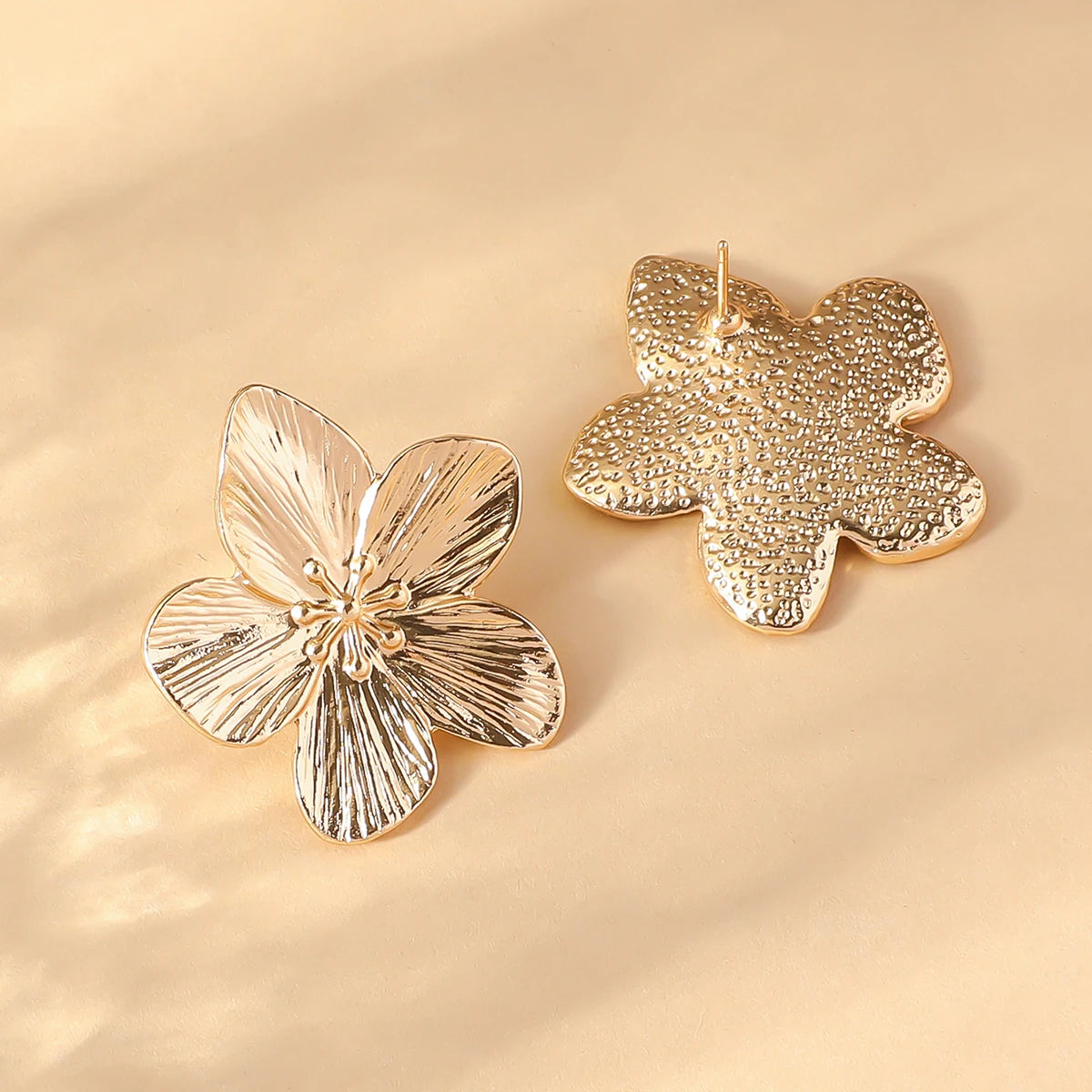 2PC Women's Fashion Trendy Stainless Steel Flower