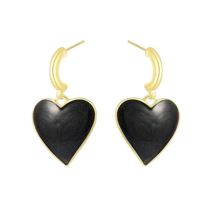 Simple Forest Gold Earrings With Diamonds