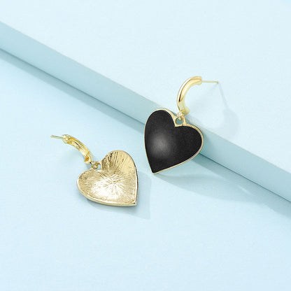 Simple Forest Gold Earrings With Diamonds