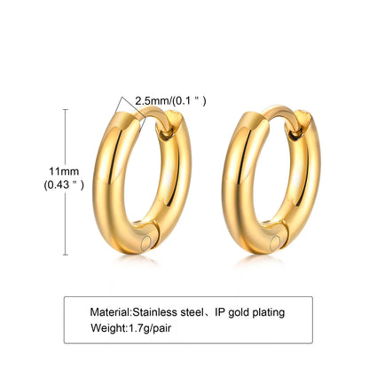 Minimalist Circle Hoop Earrings for Women