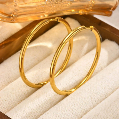 Minimalist Circle Hoop Earrings for Women