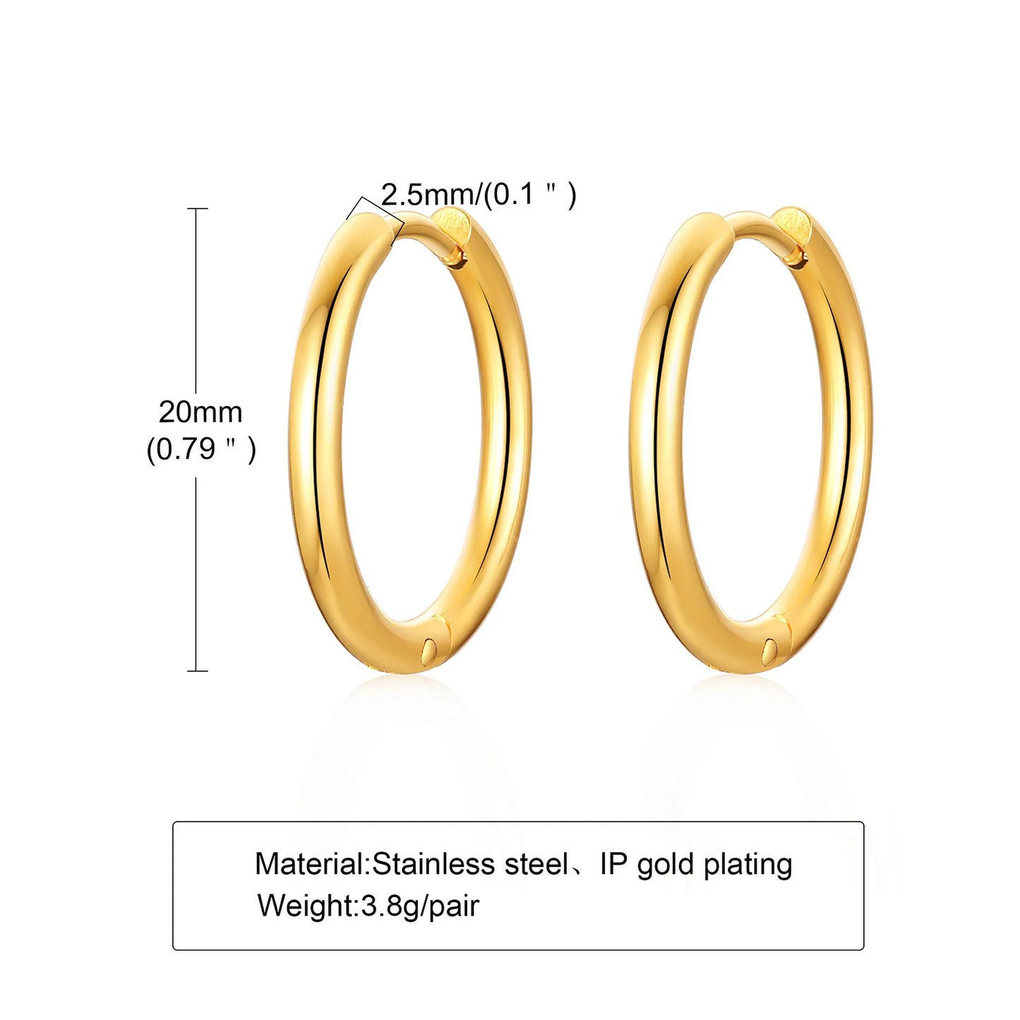 Minimalist Circle Hoop Earrings for Women