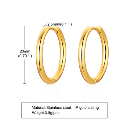 Minimalist Circle Hoop Earrings for Women