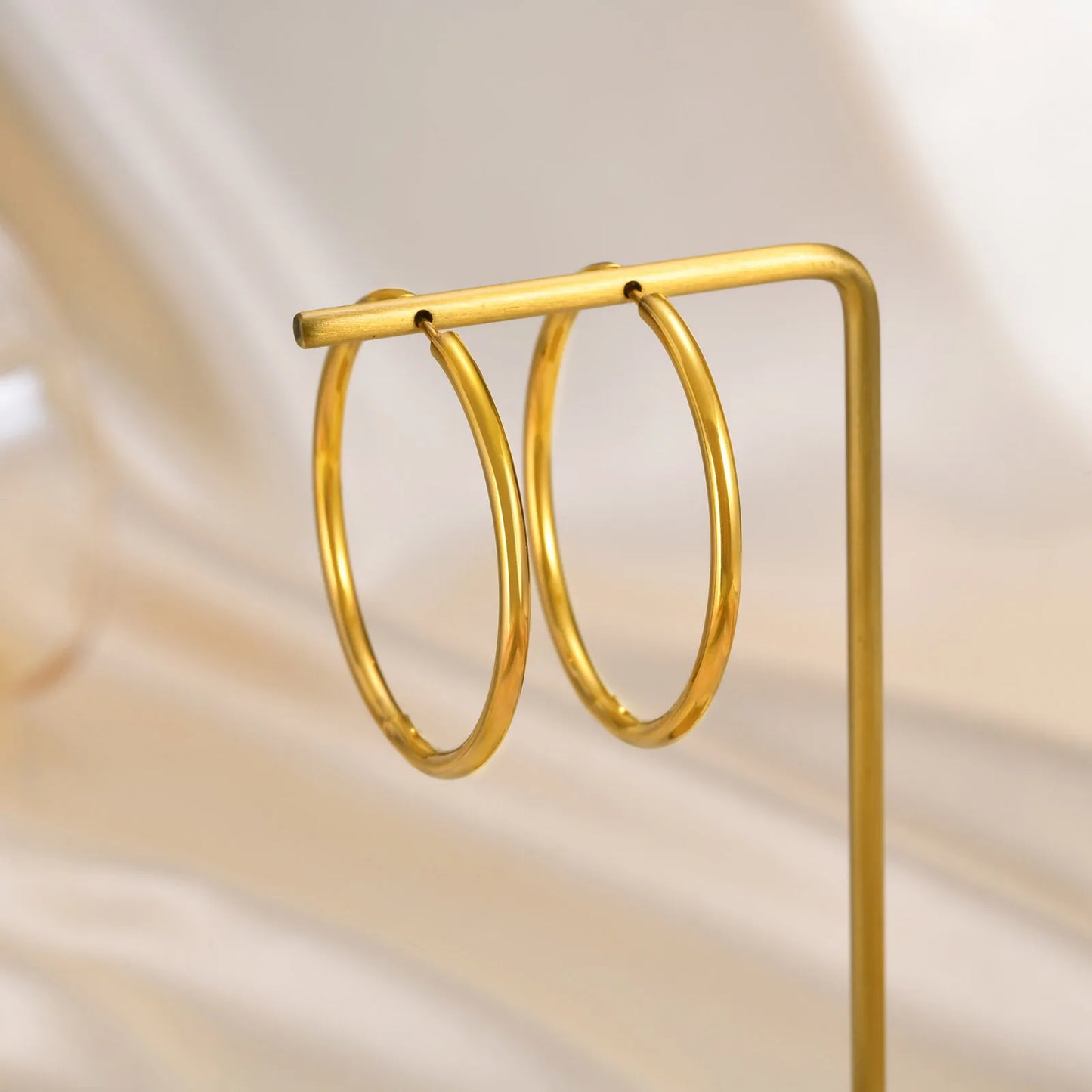 Minimalist Circle Hoop Earrings for Women
