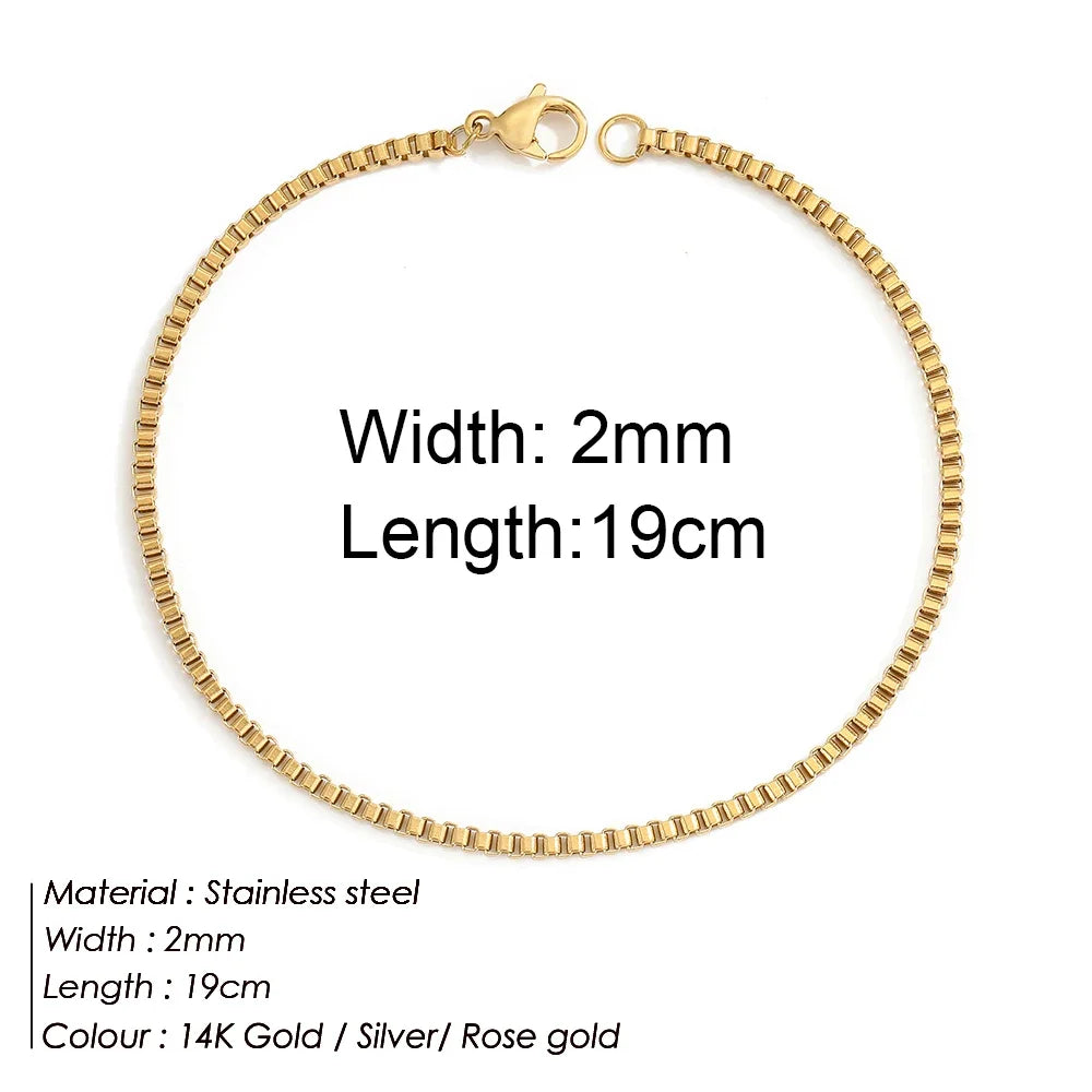 Gold Color Bracelet Stainless Steel Twist Cuban Chain Bracelet for Women