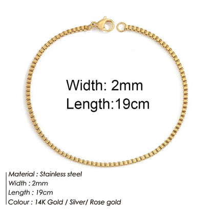 Gold Color Bracelet Stainless Steel Twist Cuban Chain Bracelet for Women