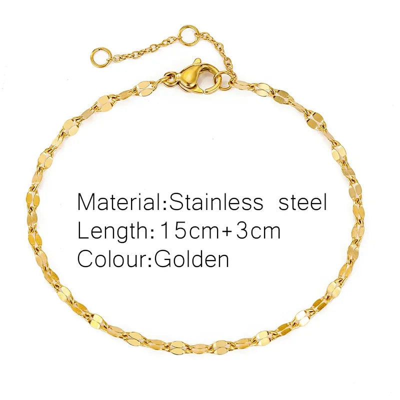 Gold Color Bracelet Stainless Steel Twist Cuban Chain Bracelet for Women