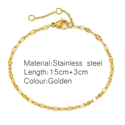 Gold Color Bracelet Stainless Steel Twist Cuban Chain Bracelet for Women