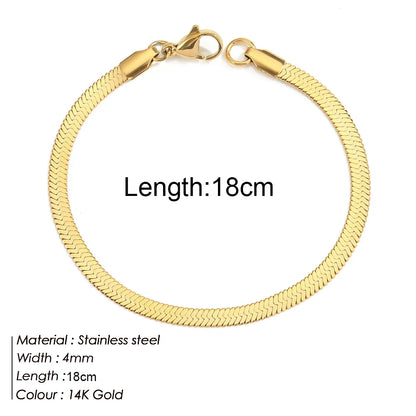 Gold Color Bracelet Stainless Steel Twist Cuban Chain Bracelet for Women