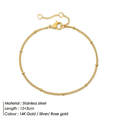 Gold Color Bracelet Stainless Steel Twist Cuban Chain Bracelet for Women