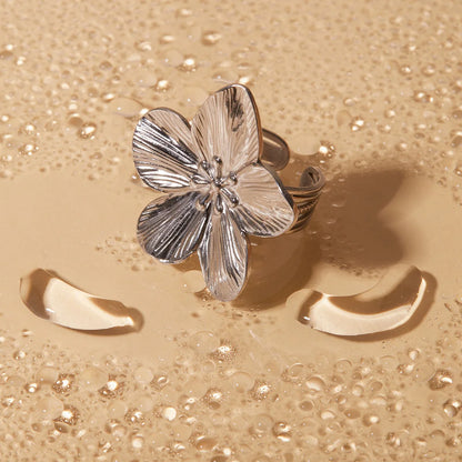 2PC Women's Fashion Trendy Stainless Steel Flower Earring