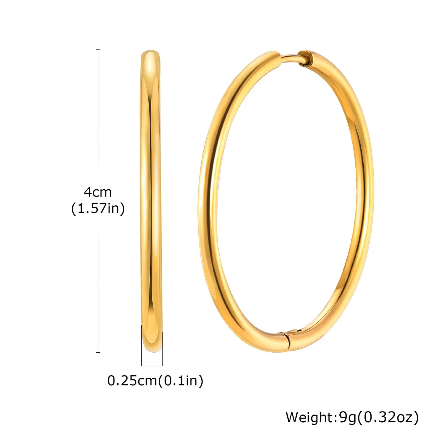 Minimalist Circle Hoop Earrings for Women