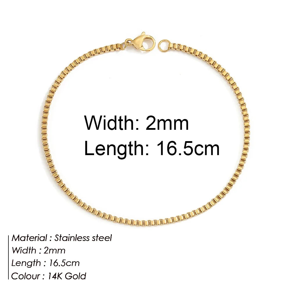 Gold Color Bracelet Stainless Steel Twist Cuban Chain Bracelet for Women