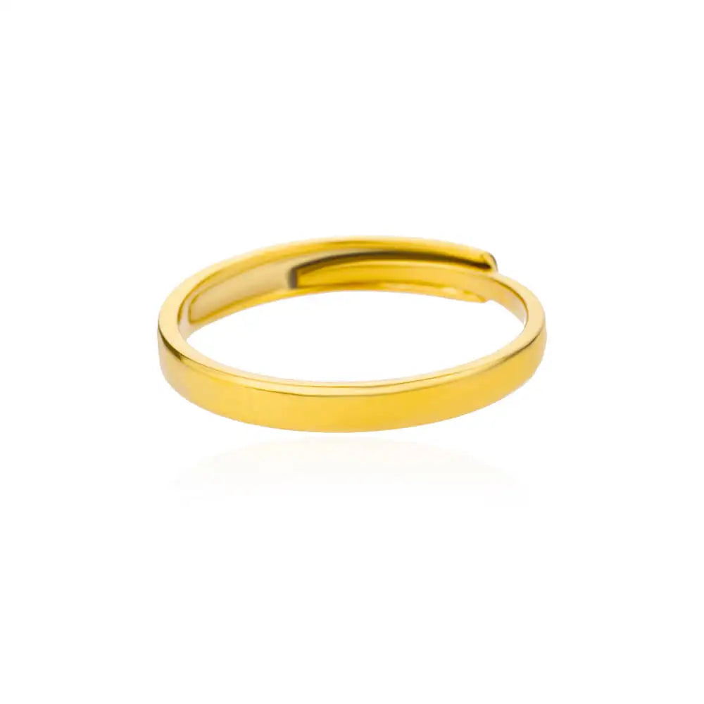 Minimalist Texture Stainless Steel Geometric Rings For Women Gold Color