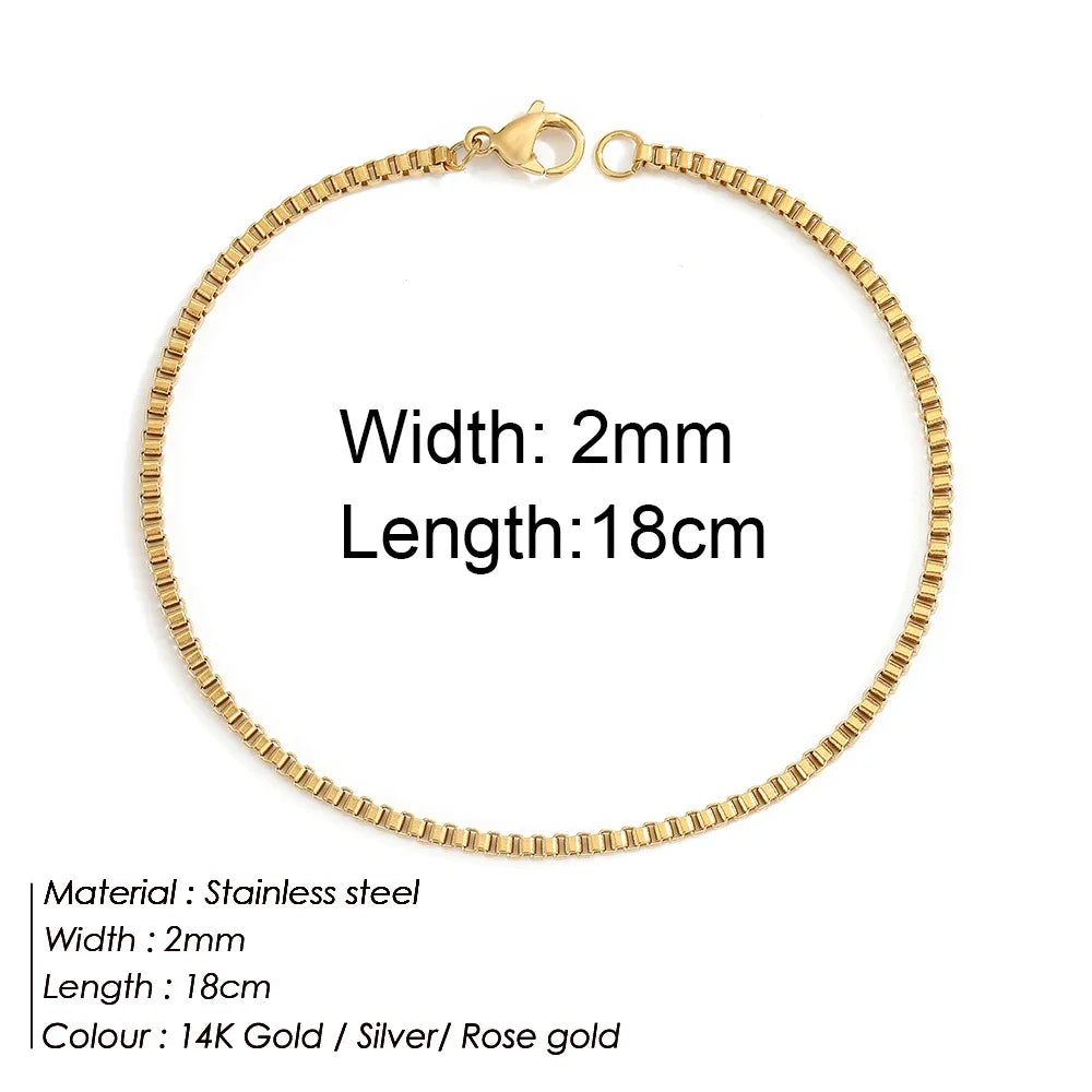 Gold Color Bracelet Stainless Steel Twist Cuban Chain Bracelet for Women