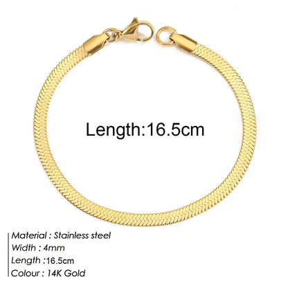 Gold Color Bracelet Stainless Steel Twist Cuban Chain Bracelet for Women