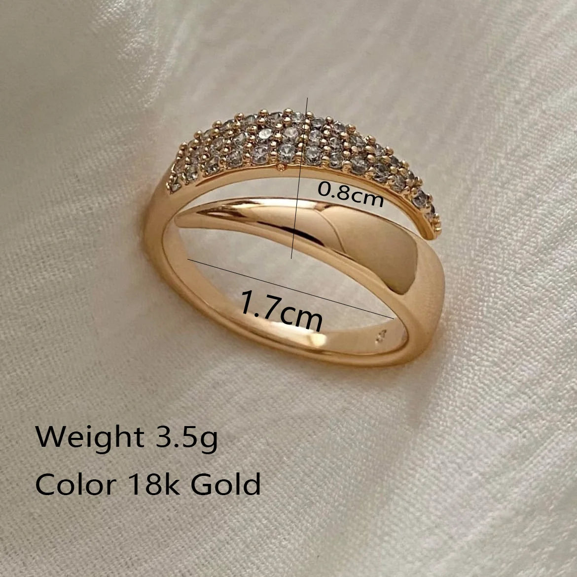 Stainless Steel 18 K Gold Plated Sun Rings for Women