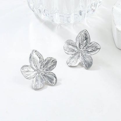 2PC Women's Fashion Trendy Stainless Steel Flower Earring