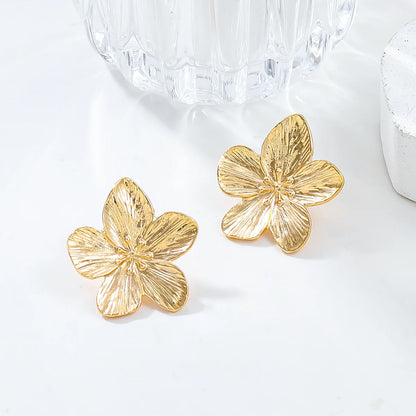 2PC Women's Fashion Trendy Stainless Steel Flower Earring