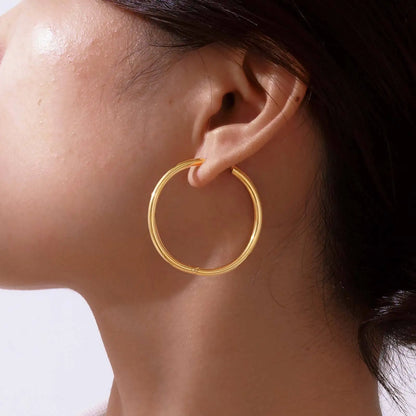 Minimalist Circle Hoop Earrings for Women